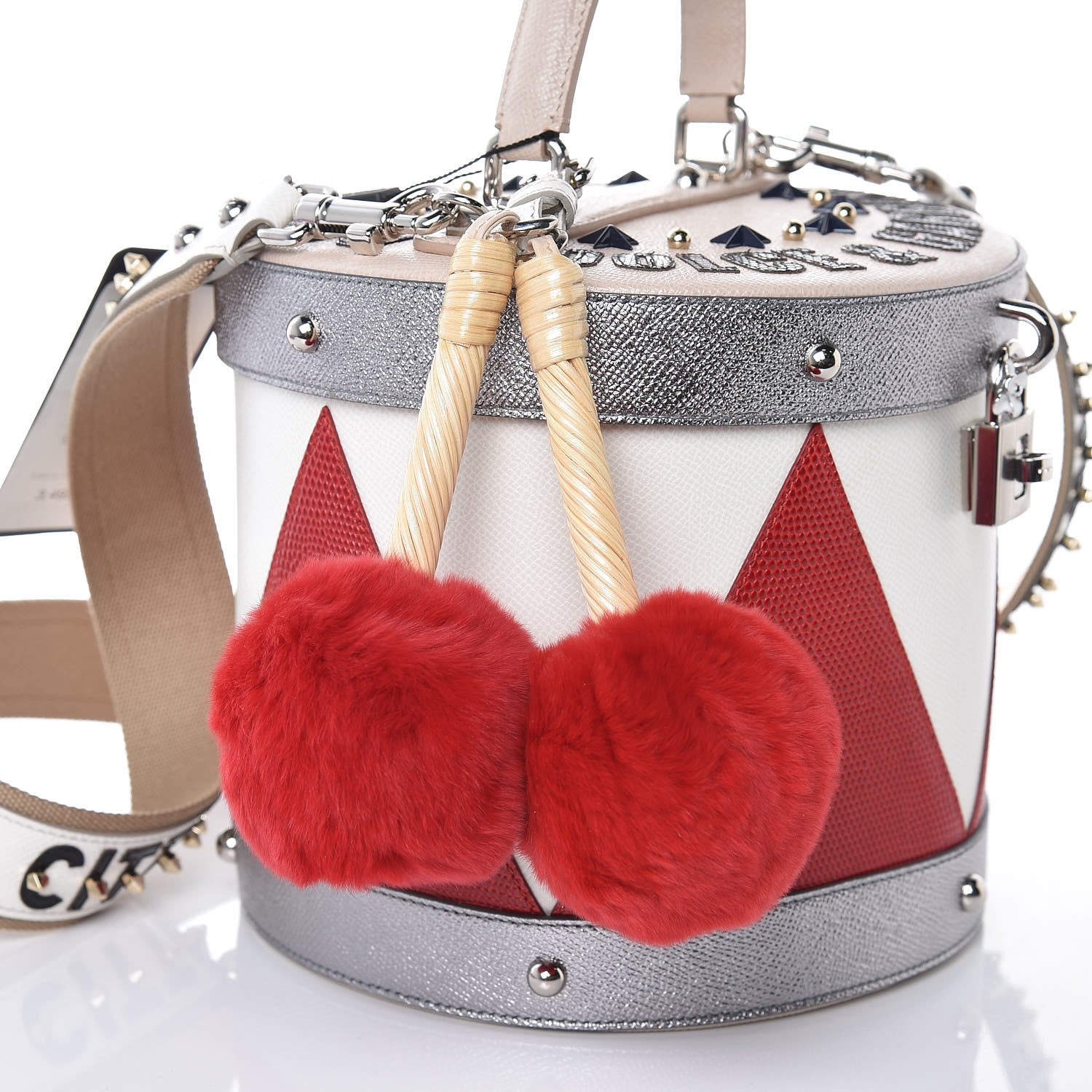 Dolce & Gabbana Dauphine Lizard Fur Dolce Drum Satchel 7 of 9