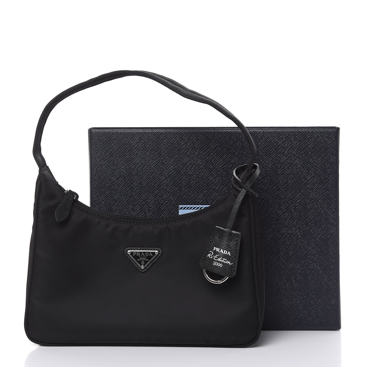 Prada Tessuto Nylon Mini Re-Edition 2000 Bag Black 10 of 11