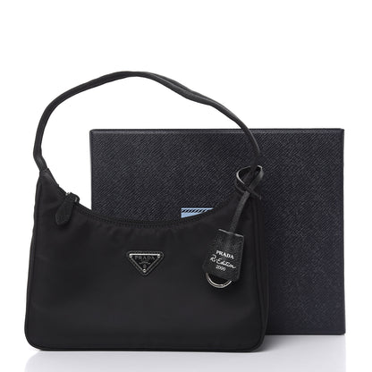 Prada Tessuto Nylon Mini Re-Edition 2000 Bag Black 10 of 11