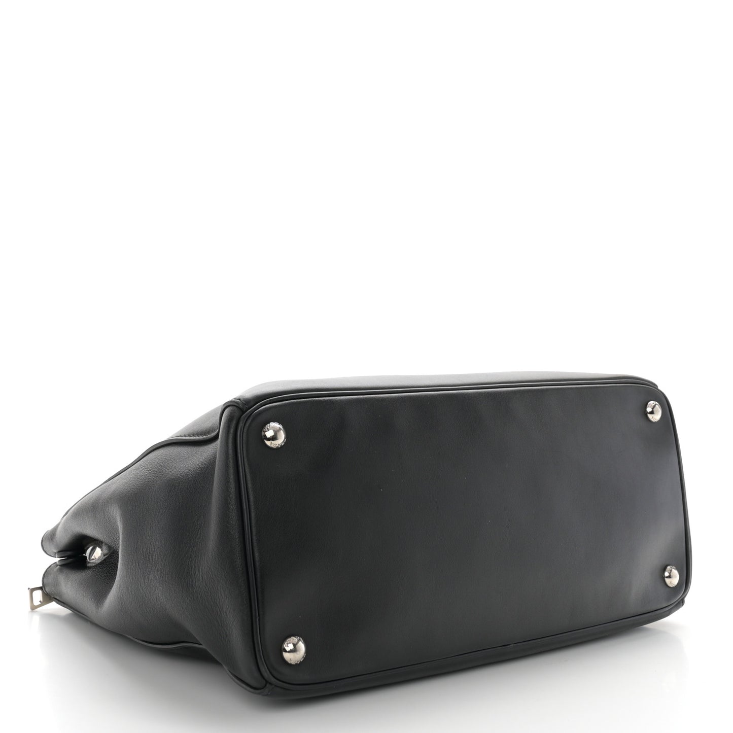 City Calfskin Bi-Color Large Galleria Double Zip Tote Black