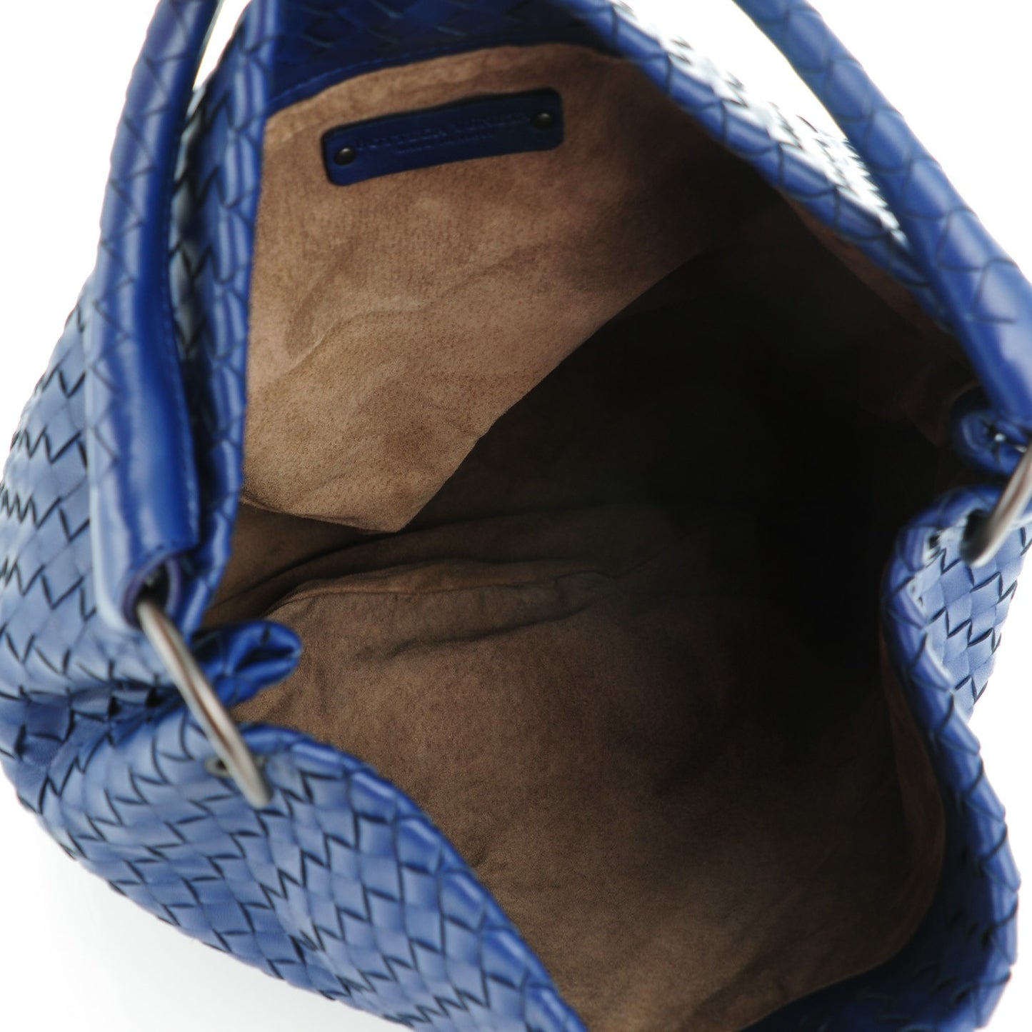 Nappa Intrecciato Bucket Bag Sapphire