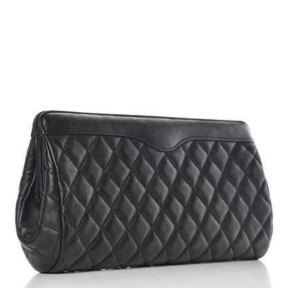 Chanel Crumpled Calfskin Quilted Clutch So Black 3 of 7