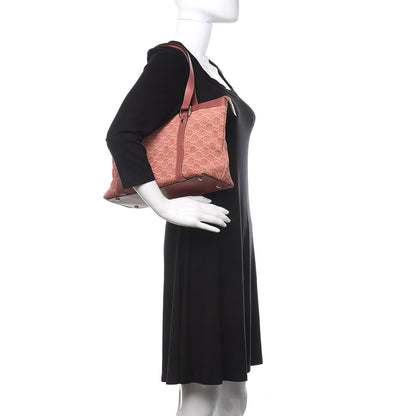 Gucci Suede Guccissima Abbey Tote Pink 2 of 10