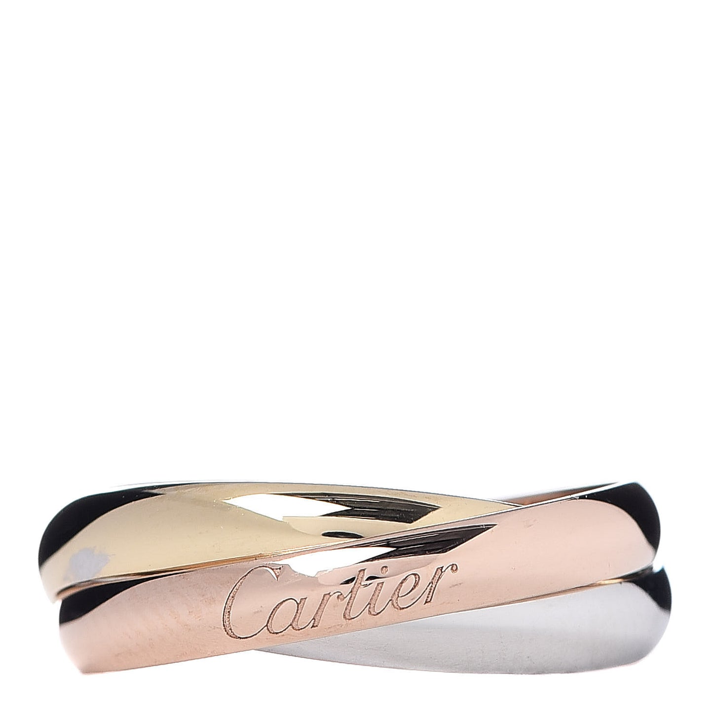 18K Pink Yellow White Gold Small Trinity Ring 50 5.25