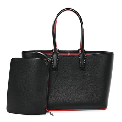 Christian Louboutin Calfskin Empire Spikes Small East West Cabata Tote Black 3 of 12