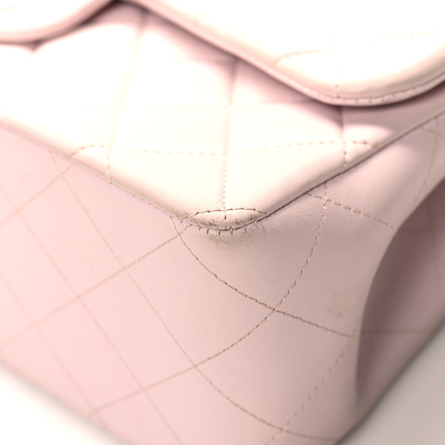 Chanel Lambskin Quilted Jumbo Double Flap Light Pink 10 of 14