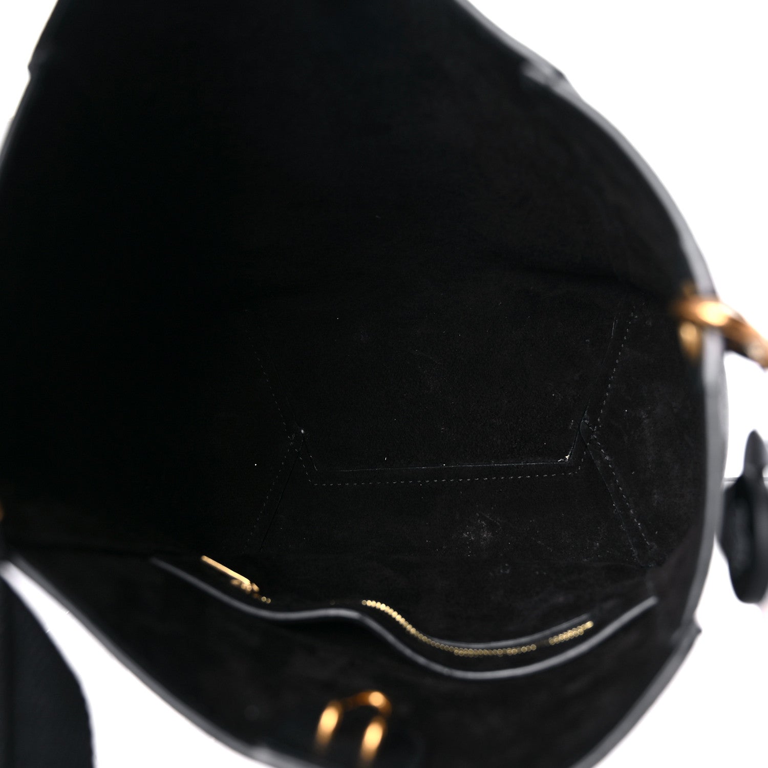 Celine Soft Grained Calfskin Small Sangle Bucket Bag Black 5 of 10