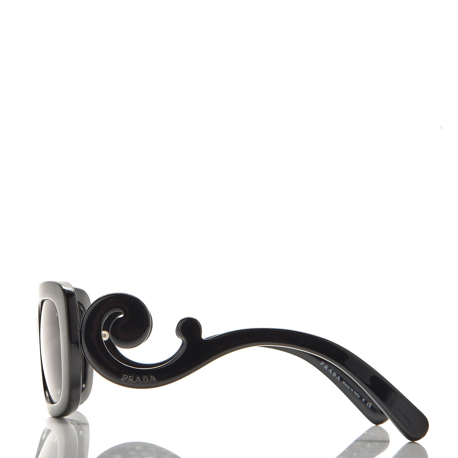 Prada Acetate Baroque Sunglasses SPR 27O Black 3 of 8