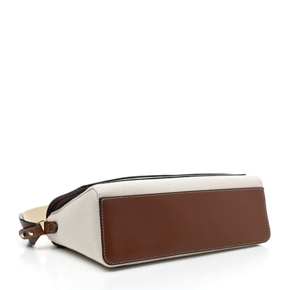Burberry Canvas Horseferry Print Note Crossbody Bag Natural Tan 3 of 4