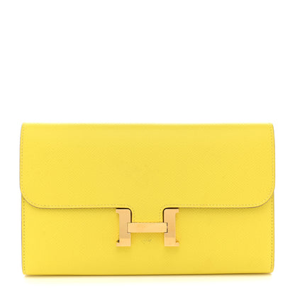Hermes Epsom Constance Long Wallet Lime 1 of 10