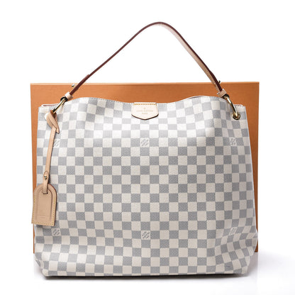 Louis Vuitton Damier Azur Graceful MM Rose Ballerine 11 of 11