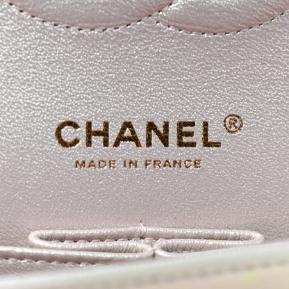Chanel Iridescent Lambskin Quilted Medium Double Flap Ivory 6 of 9