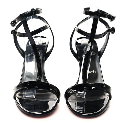 Christian Louboutin Patent Mara 100 Sandals 40 Black 2 of 7
