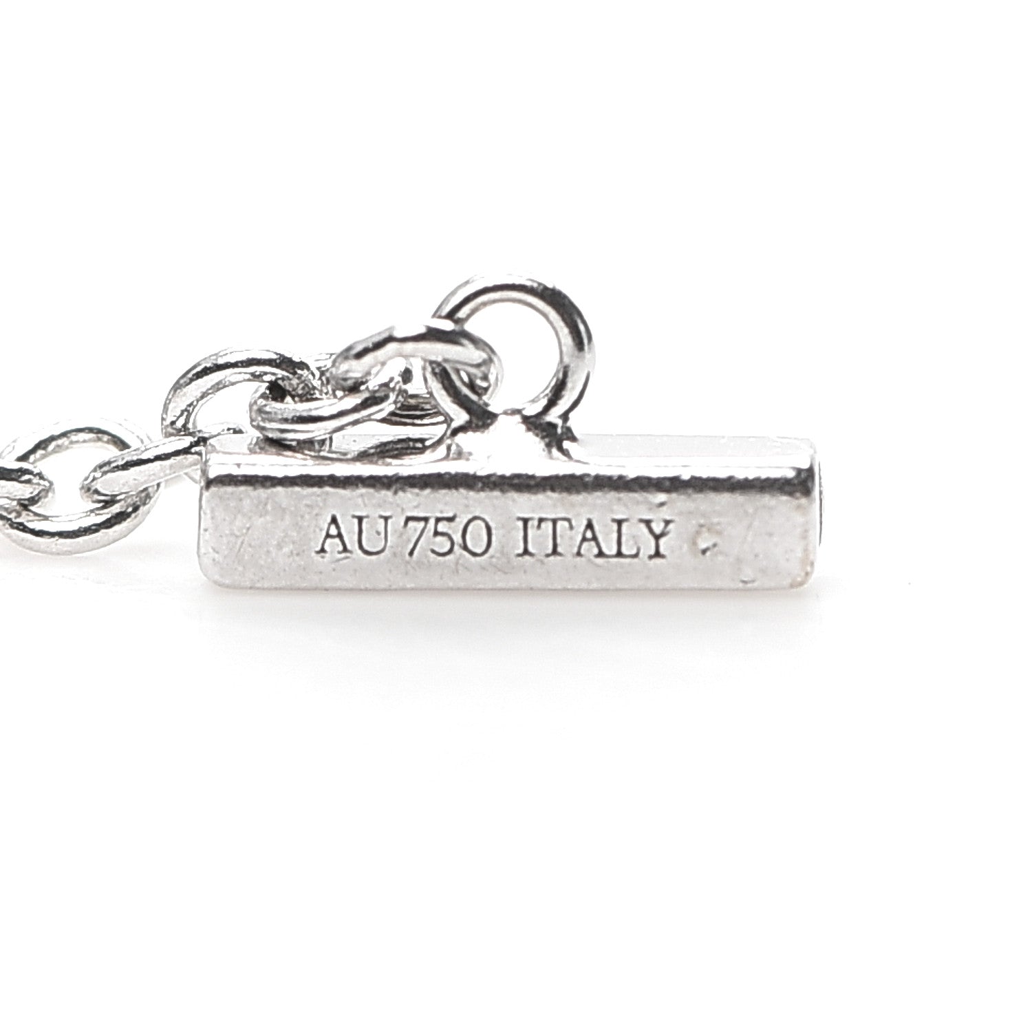 Tiffany 18K White Gold Diamond T Smile Bracelet 5 of 6