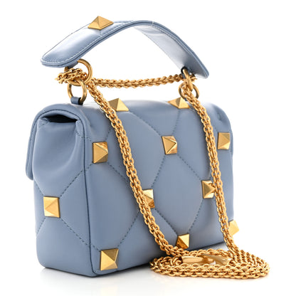 Valentino Garavani Nappa Medium Roman Stud Shoulder Bag Niagara 3 of 9