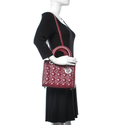 Christian Dior Patent Cannage Medium Lady Dior Dark Pink 2 of 14