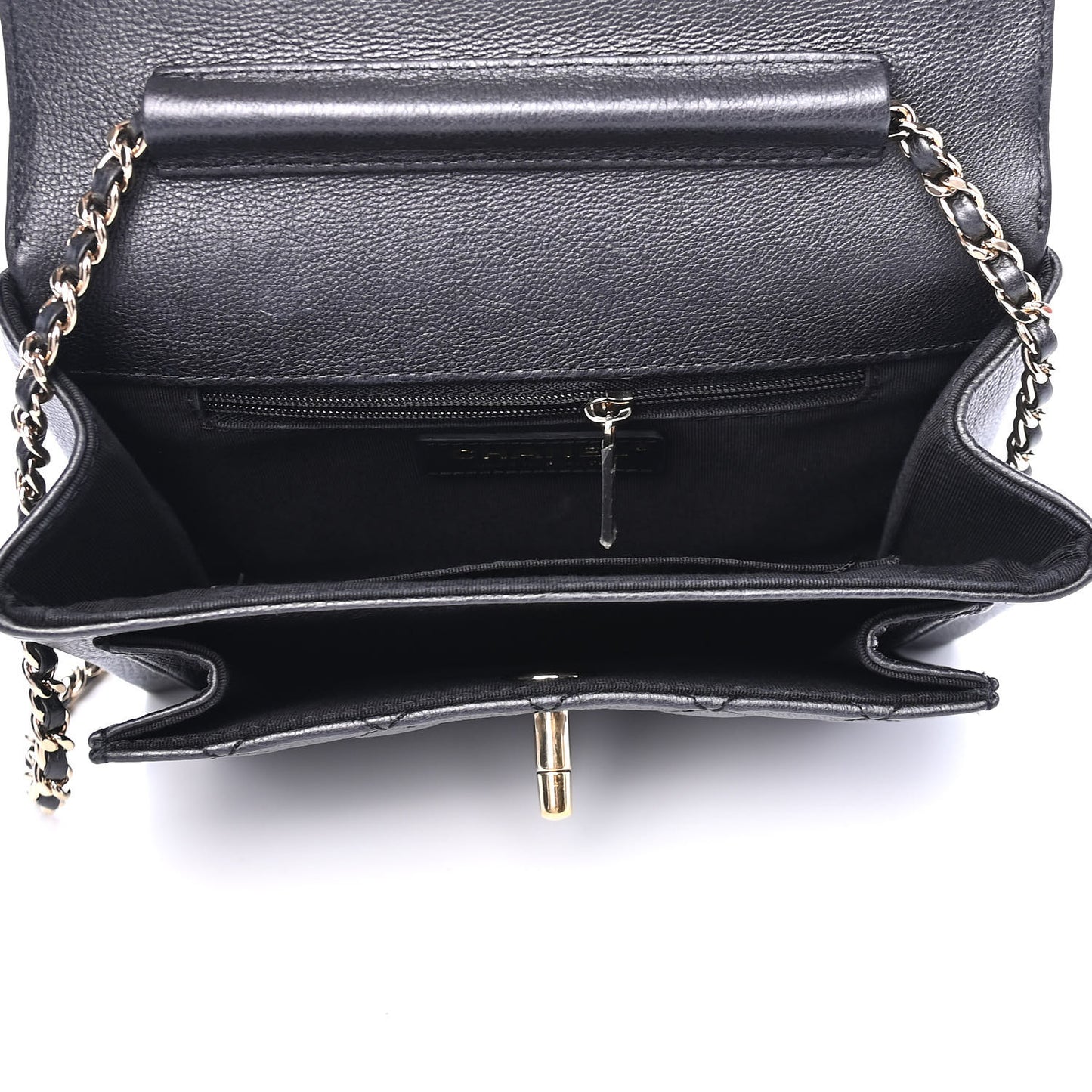 Calfskin Quilted Smart Pocket Crossbody Bag Black
