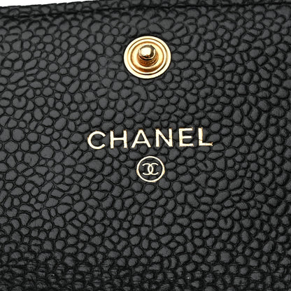 Chanel Caviar Quilted Flap Card Holder Black 6 of 9