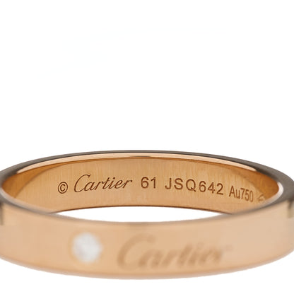 Cartier 18K Pink Gold Diamond 4mm C De Cartier Wedding Band Ring 61 9.75 4 of 5