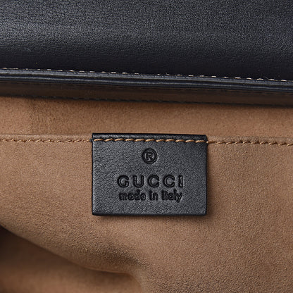 Gucci GG Supreme Monogram Calfskin Small Padlock Shoulder Bag Beige Black Cuir 6 of 15