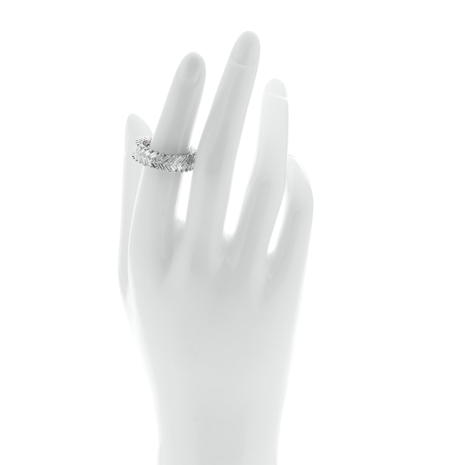 Anita Ko 18K White Gold Diamond Zipper Ring 55 7.25 2 of 5