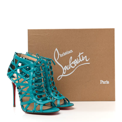 Christian Louboutin Kid Laurence Anyway 100 Cage Sandals 38 Riviera 10 of 10