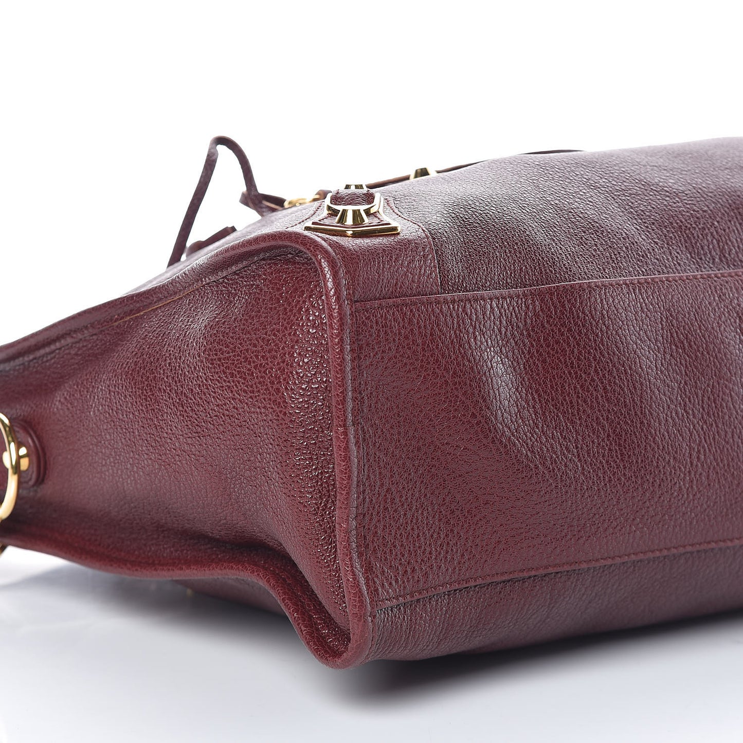Chevre Gold Metallic Edge Hardware City Bordeaux