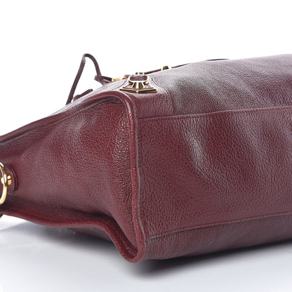 Balenciaga Chevre Gold Metallic Edge Hardware City Bordeaux 8 of 9