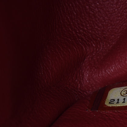 Chanel Lambskin Chevron Quilted Jumbo Double Flap Dark Red 7 of 18