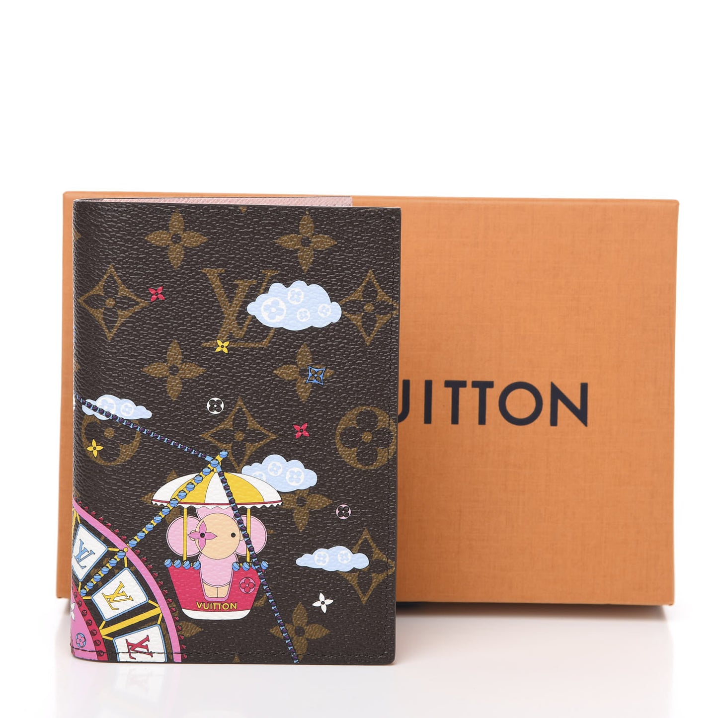 Monogram 2020 Christmas Animation Big Wheel Passport Cover Rose Ballerine