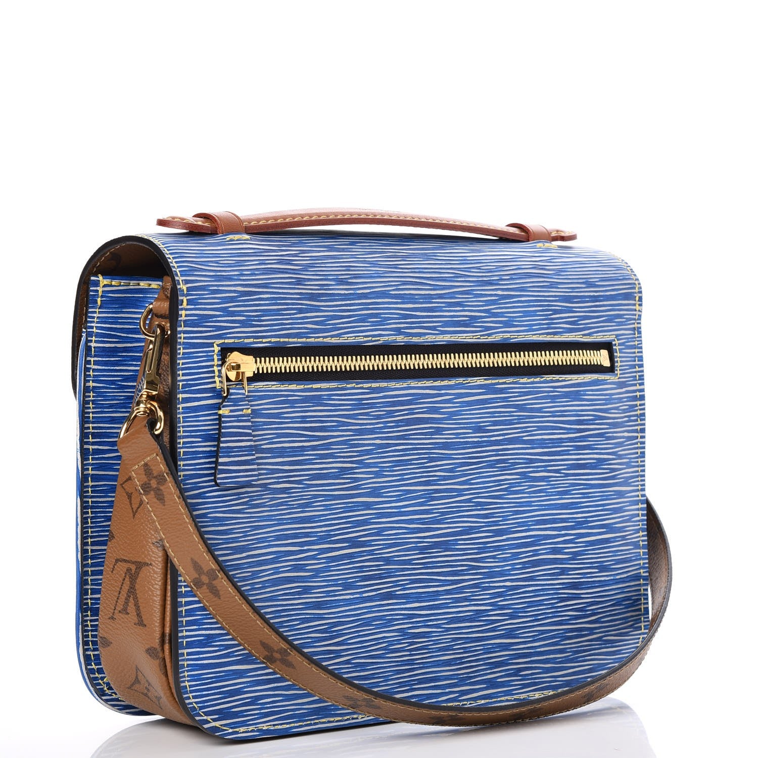 Louis Vuitton Epi Reverse Monogram Pochette Metis Denim Light 3 of 7