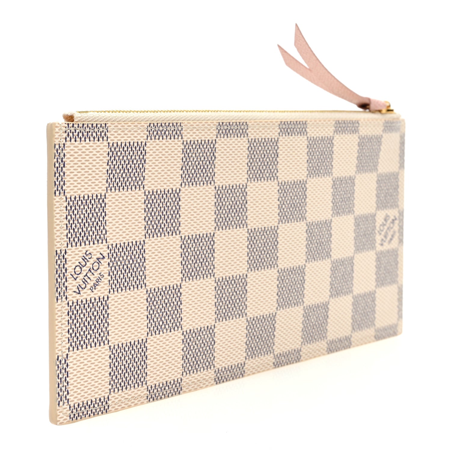 Louis Vuitton Damier Azur Felicie Chain Wallet Zippered Insert Rose Ballerine 3 of 6