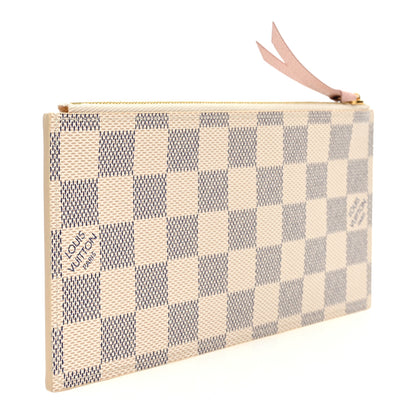 Louis Vuitton Damier Azur Felicie Chain Wallet Zippered Insert Rose Ballerine 3 of 6
