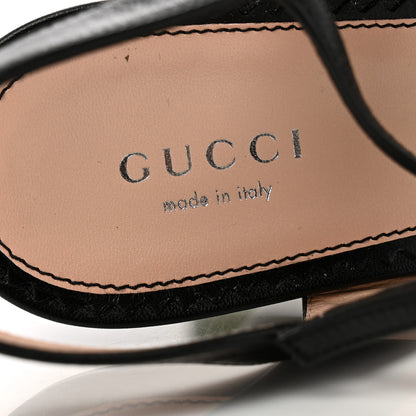Gucci Malaga Kid Interlocking G Studs 155mm Platform Sandals 39 Perfect Black 7 of 10