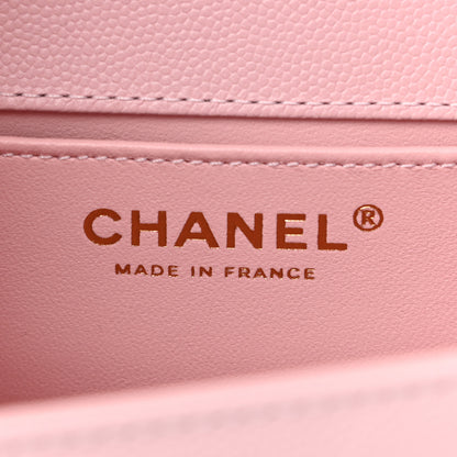Chanel Caviar Chevron Quilted Medium Boy Flap Light Pink 6 of 11
