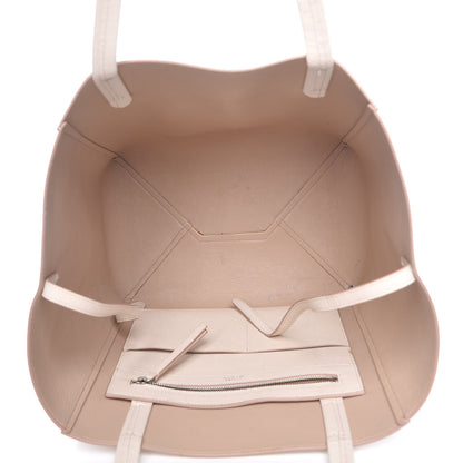Celine Grained Calfskin Medium Horizontal Cabas Phantom White 5 of 15