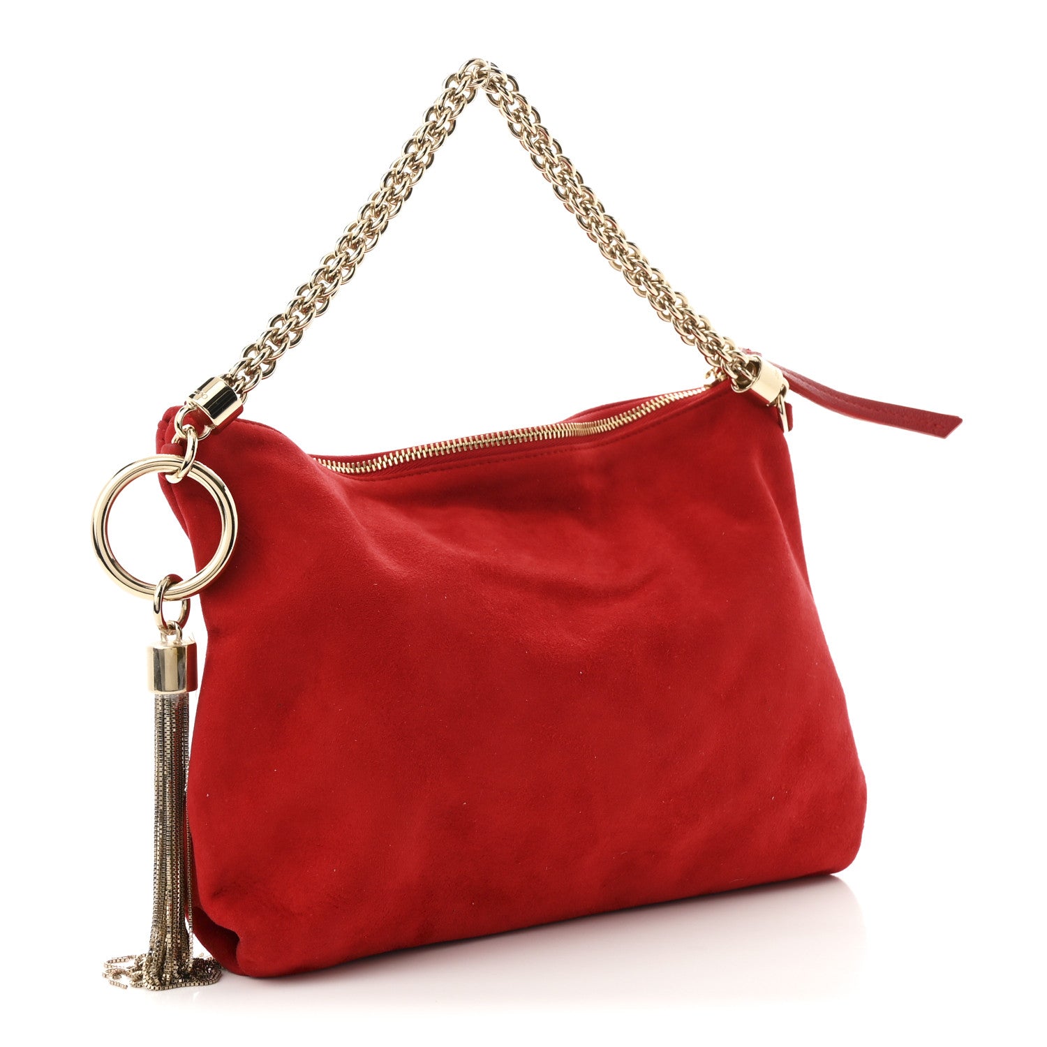 Jimmy Choo Suede Callie Shoulder Bag Red 2 of 9