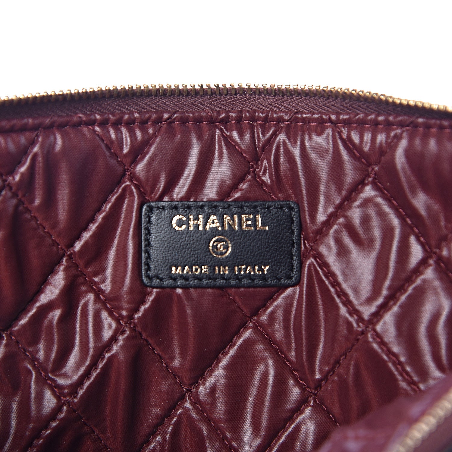 Chanel Lambskin Quilted Medium Cosmetic Case Black 6 of 12