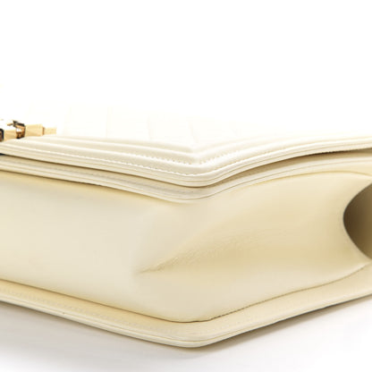 Chanel Lambskin Quilted New Medium Boy Flap Light Beige 7 of 11
