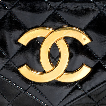 Chanel Patent Envelope Flap Bag Black 9 of 9