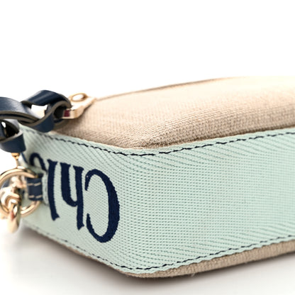 Chloe Linen Woody Belt Bag Green Blue 8 of 9