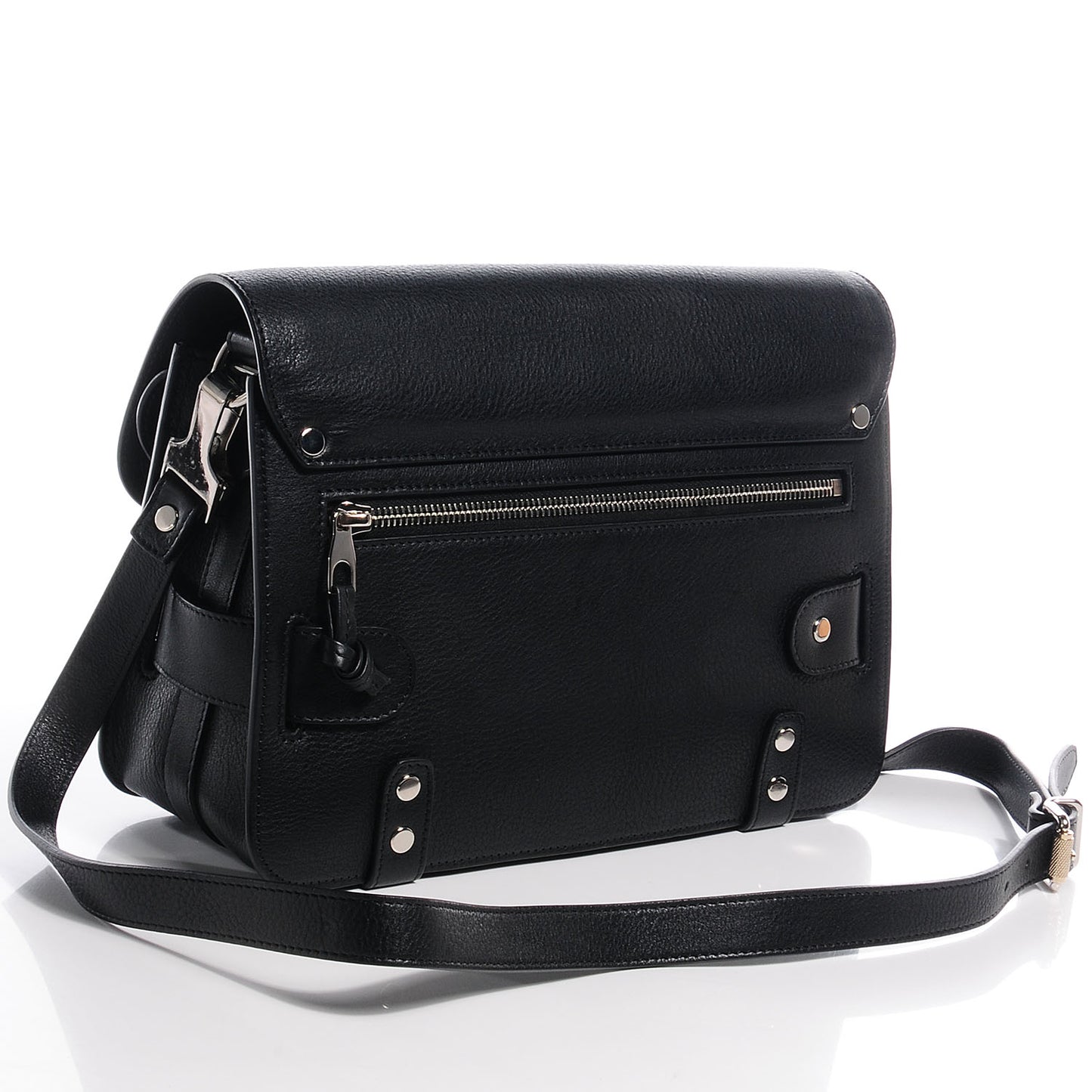 Leather PS11 Classic Shoulder Bag Old Matt Black