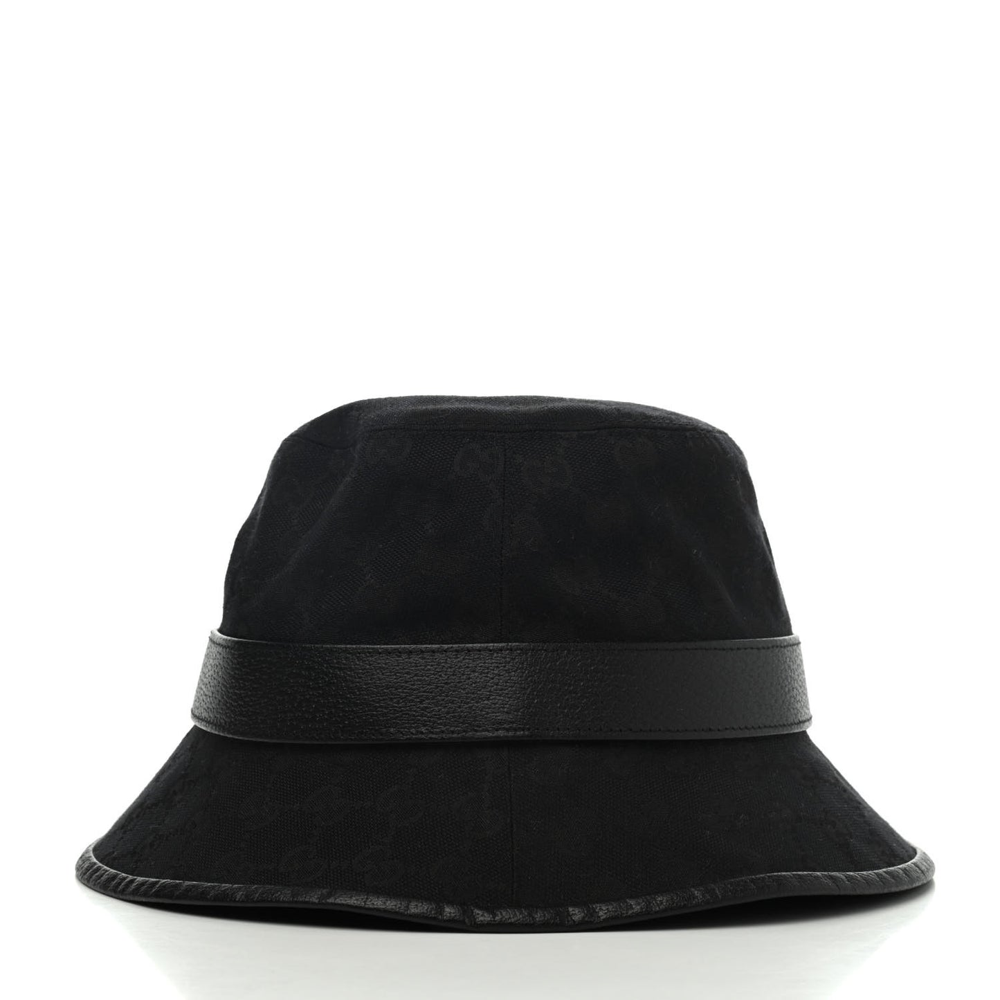 Monogram Textured Dollar Calfskin GG Jago Bucket Hat L Black