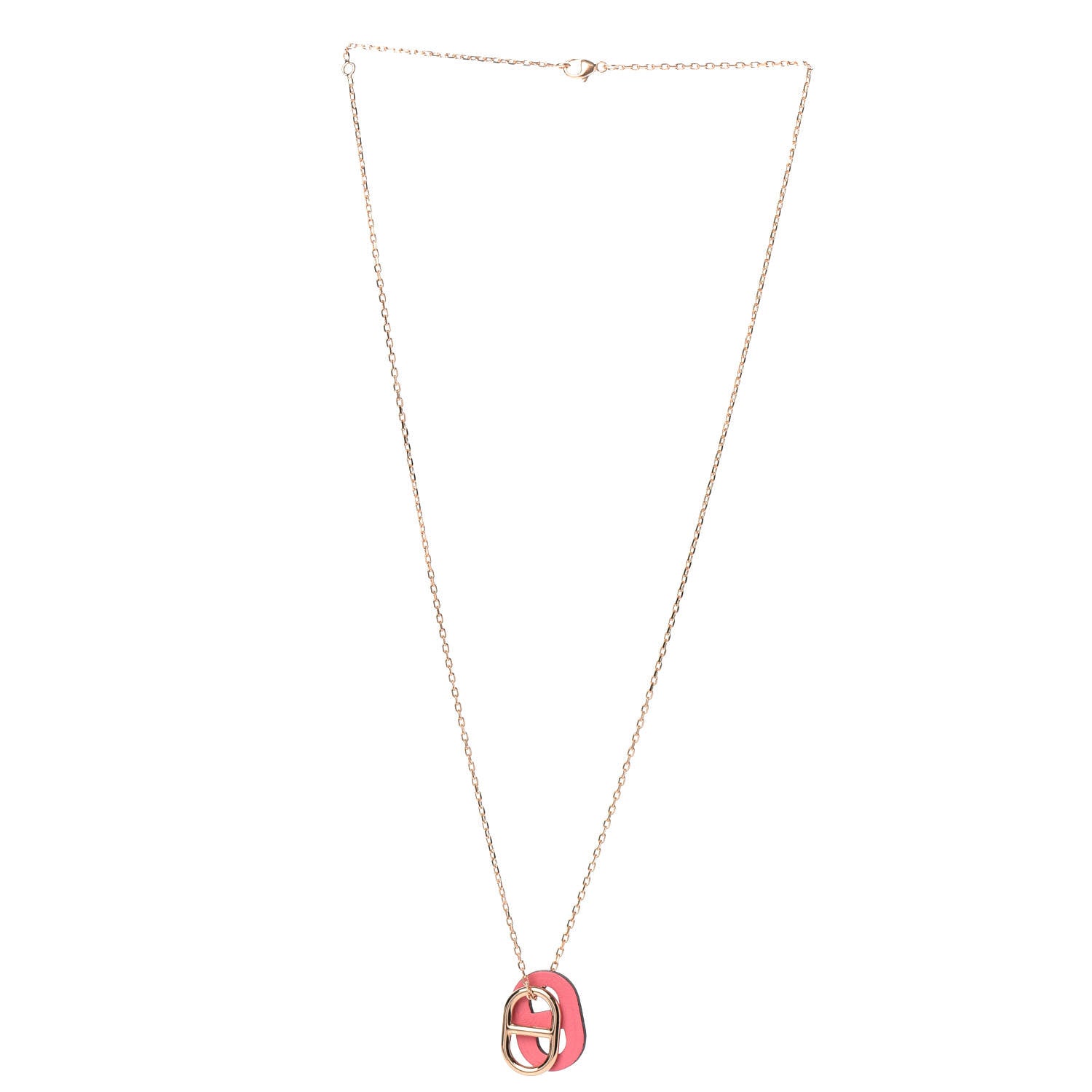 Hermes Swift O'Maillon Pendant Necklace Rose Azalee 3 of 6
