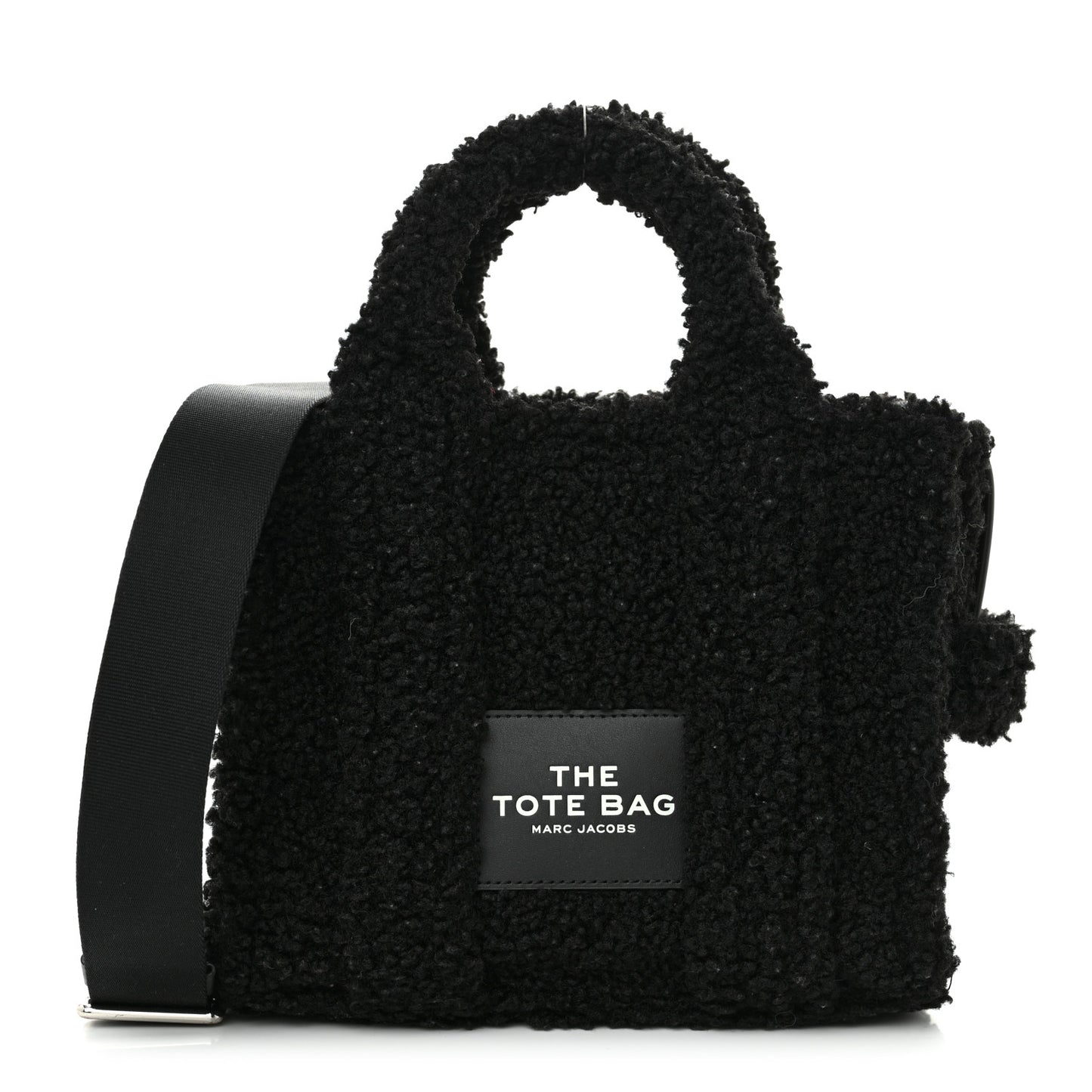Polyester Cotton Mini The Teddy Traveler Tote Bag Black