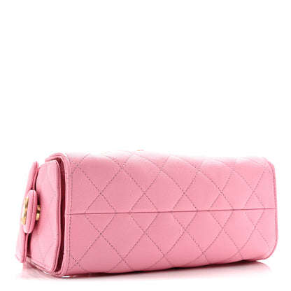 Chanel Caviar Quilted Mini Chanel 25 Handbag Pink 4 of 11