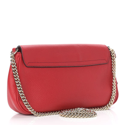 Gucci Pebbled Calfskin Medium Soho Flap Crossbody Tabasco Red 2 of 11