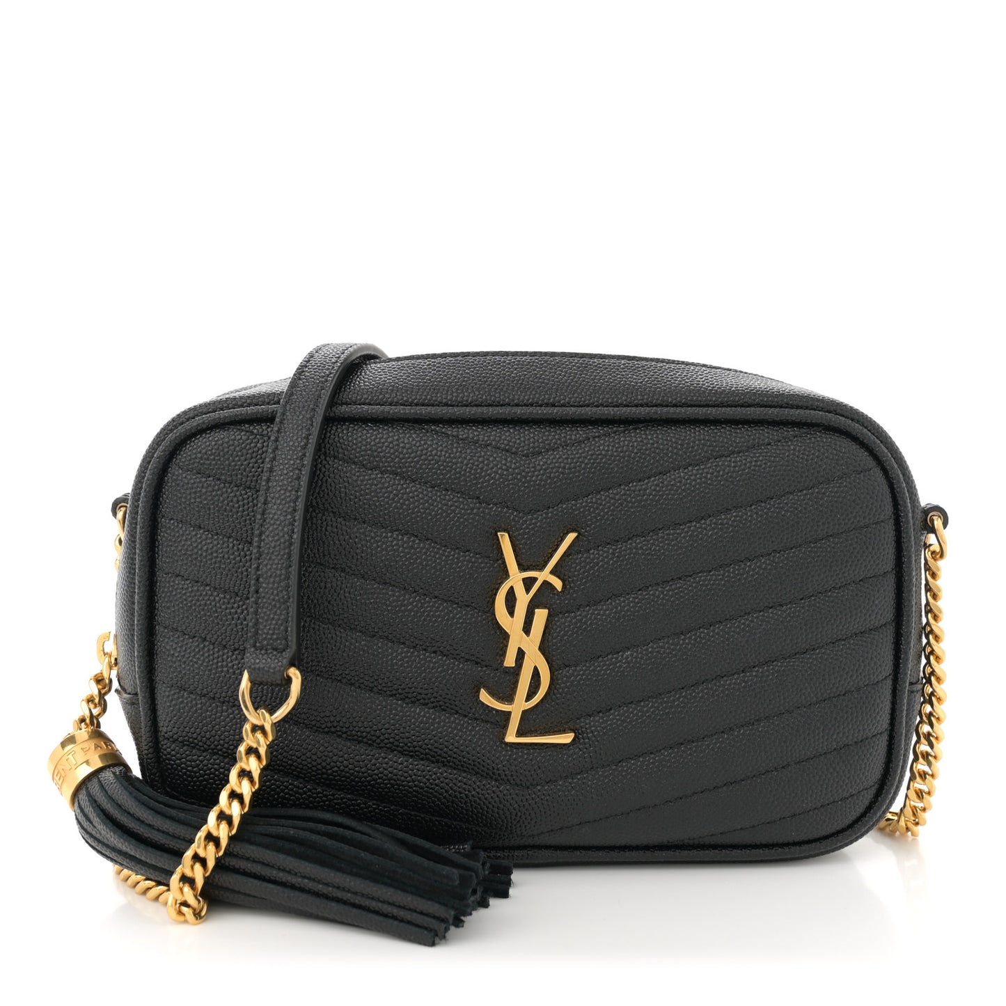 Grain De Poudre Matelasse Monogram Mini Lou Camera Bag Black