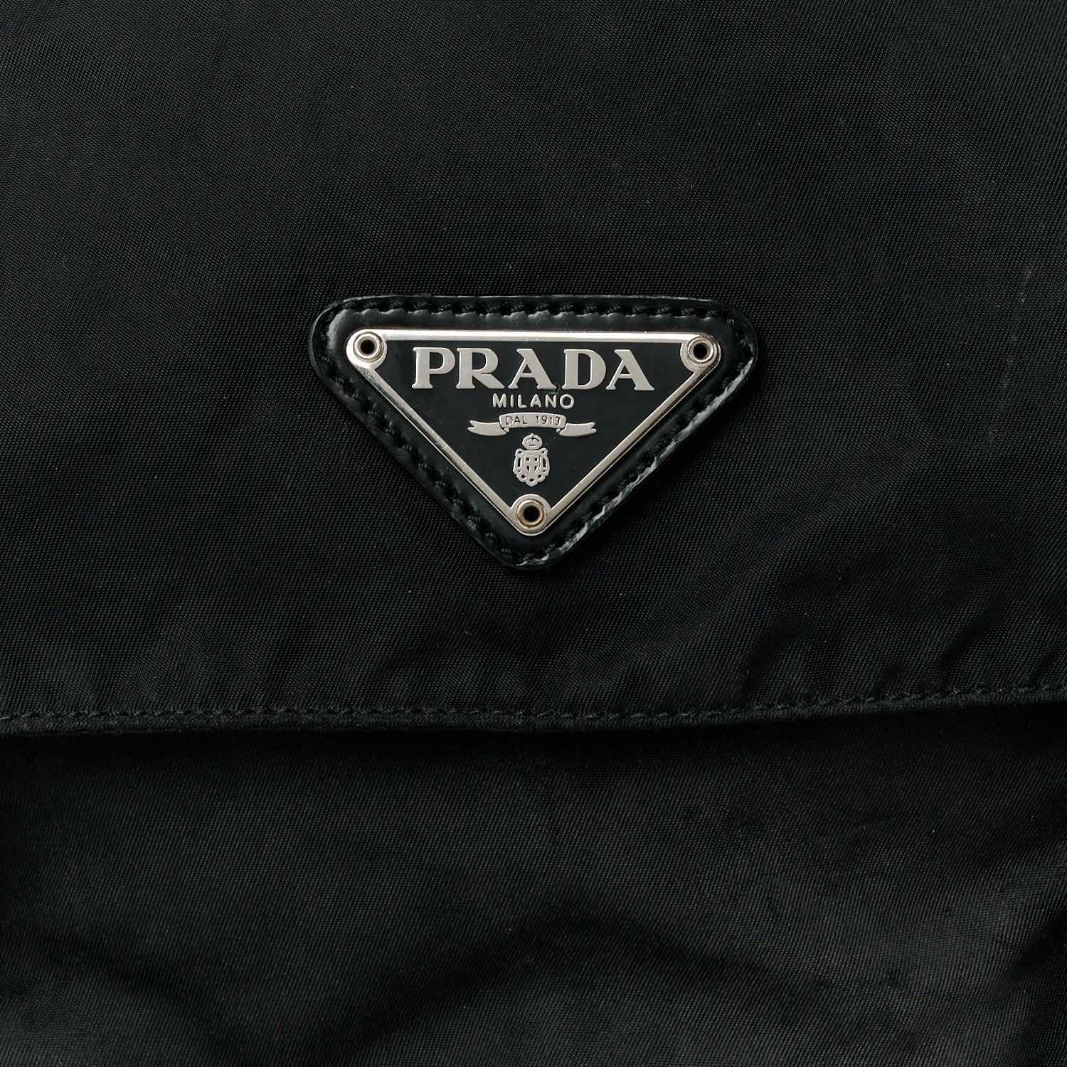 Prada Nylon Soft Calfskin Vela Messenger Bag Black 7 of 9