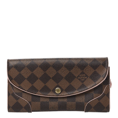 Louis Vuitton Damier Ebene Caissa Wallet Rose Ballerine 1 of 8